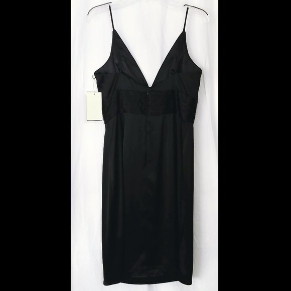Black NWT $255 ABS ALLEN SCHWARTZ Sz 8 fit 4-6 Back Zip Sleeveless Dress Bust 34 - Picture 3 of 3